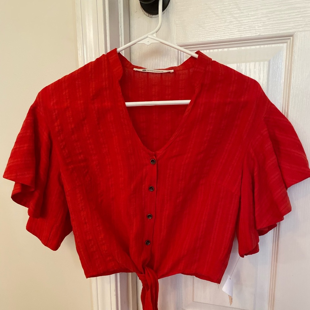 Impeccable Pig Red Crop Top - size s